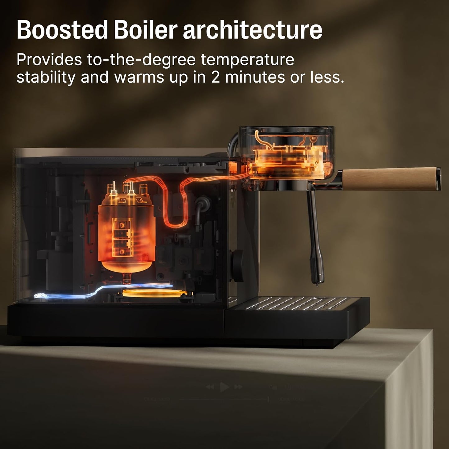 Fellow Espresso Series 1 Home Espresso Machine – 58mm Portafilter, 2 Minute Heat Up, Pressure Profiling, Precise Temperature Control, Assisted Milk Steaming, Built-In Guidance, Matte Black