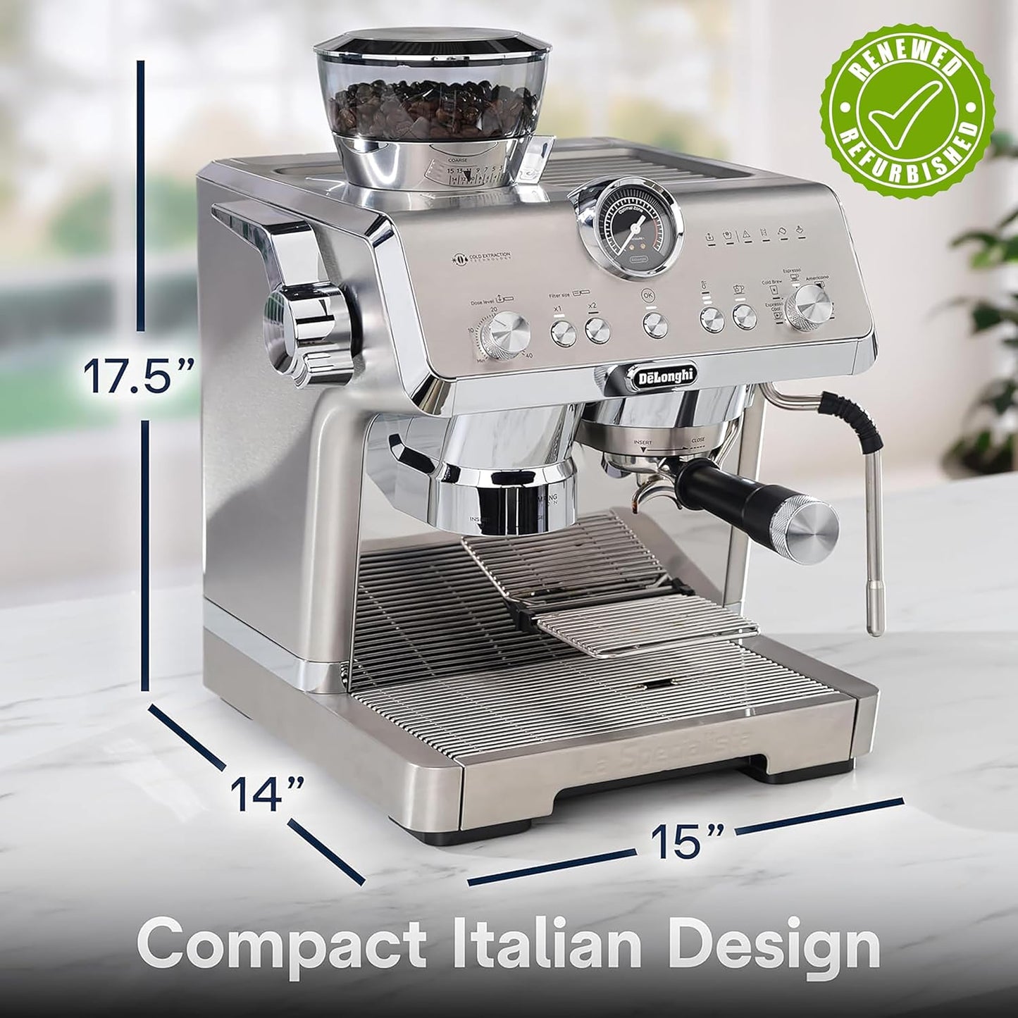 De'Longhi La Specialista Opera Espresso Machine with Cold Brew, EC9555M (Renewed)