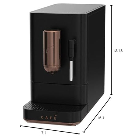 Cafe Affetto Automatic Espresso Machine & Milk Frother with Built In & Adjustable Espresso Bean Grinder, One-Touch Brew in 90 Seconds, Wifi & Smart Connected, Removable 1.2L Water Tank, Matte White