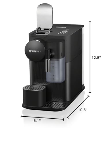 Nespresso Lattissima One Original Espresso Machine with Milk Frother by De'Longhi, Shadow Black