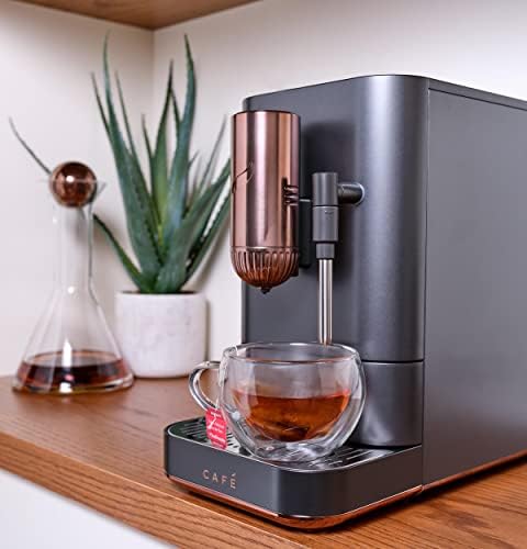 Cafe Affetto Automatic Espresso Machine & Milk Frother with Built In & Adjustable Espresso Bean Grinder, One-Touch Brew in 90 Seconds, Wifi & Smart Connected, Removable 1.2L Water Tank, Matte White