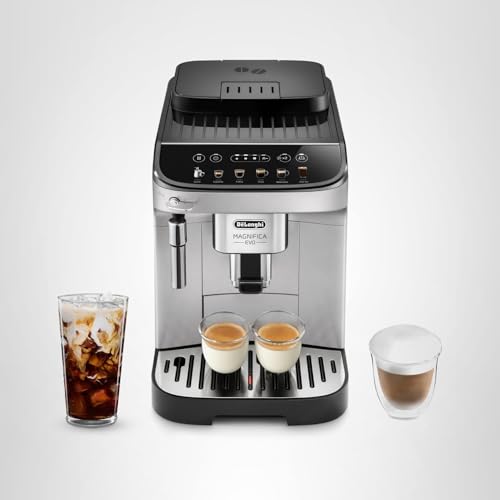 De'Longhi Magnifica Evo Automatic Espresso & Coffee Machine with Manual Milk Frother, Built-in Grinder & Auto-Clean Function - For Latte, Cappuccino, Americano, Iced Coffee, ECAM29043SB