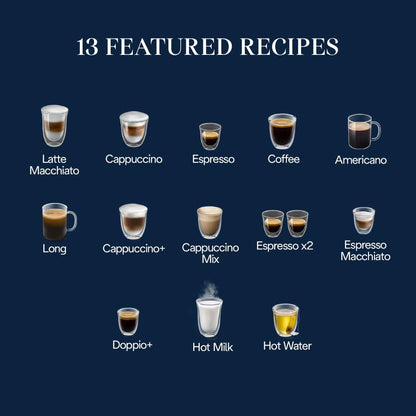 De'Longhi Magnifica Evo Automatic Espresso & Coffee Machine with Auto Milk Frother, Built-in Grinder & Auto-Clean Function - For Latte, Cappuccino, Americano, Iced Coffee, ECAM29084SB , Silver