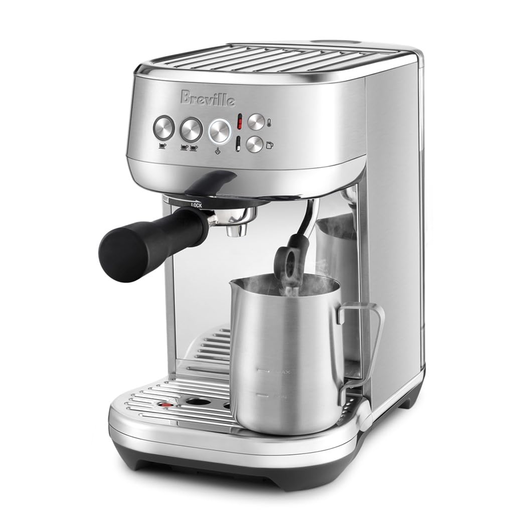 Breville Bambino Plus Espresso Machine BES500BSS, Brushed Stainless Steel, 64 oz Water Tank