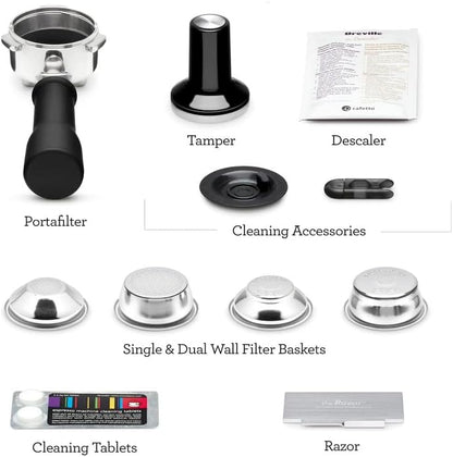 Breville Bambino Plus Espresso Machine Bundle w/ Baratza Encore ESP Espresso Grinder | Black | BEP501BTR1BNA1