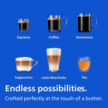 Philips 3200 Series Fully Automatic Espresso Machine, LatteGo Milk Frother, 5 Coffee Varieties, Intuitive Touch Display, 100% Ceramic Grinder, AquaClean Filter, My Coffee Choice, Black (EP3241/54)