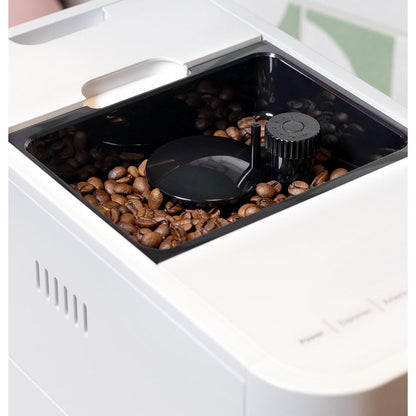 Cafe Affetto Automatic Espresso Machine & Milk Frother with Built In & Adjustable Espresso Bean Grinder, One-Touch Brew in 90 Seconds, Wifi & Smart Connected, Removable 1.2L Water Tank, Matte White