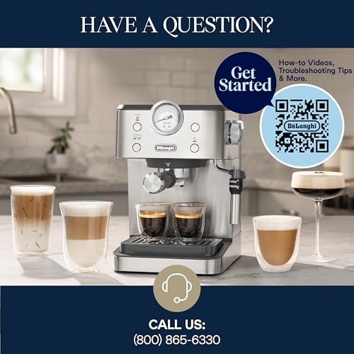 De'Longhi Dedica Maestro Plus Espresso Machine, Automatic Steam Wand, 3 Coffee Temp & Milk Foam Settings, 54oz Removable Tank, Easy-to-Clean Dishwasher-Safe Parts, Compact Stainless Steel Design