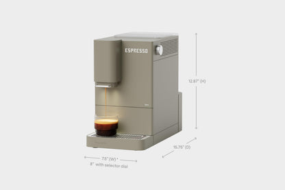 Terra Kaffe Demi Compact Fully Automatic Espresso Machine - Roaster-Approved Espresso Settings - Barista-Level Quality with Built-In Grinder - Coffee Machine - Slate