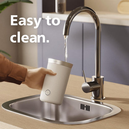 Philips Baristina Espresso Machine+Milk Frother Bundle. Real espresso. Compact coffee machine,portafilter, grinder, Cafe Crema. Dairy & Non-Dairy Milk foam. Hot & Cold. Easy Clean. White (BAR303/00)