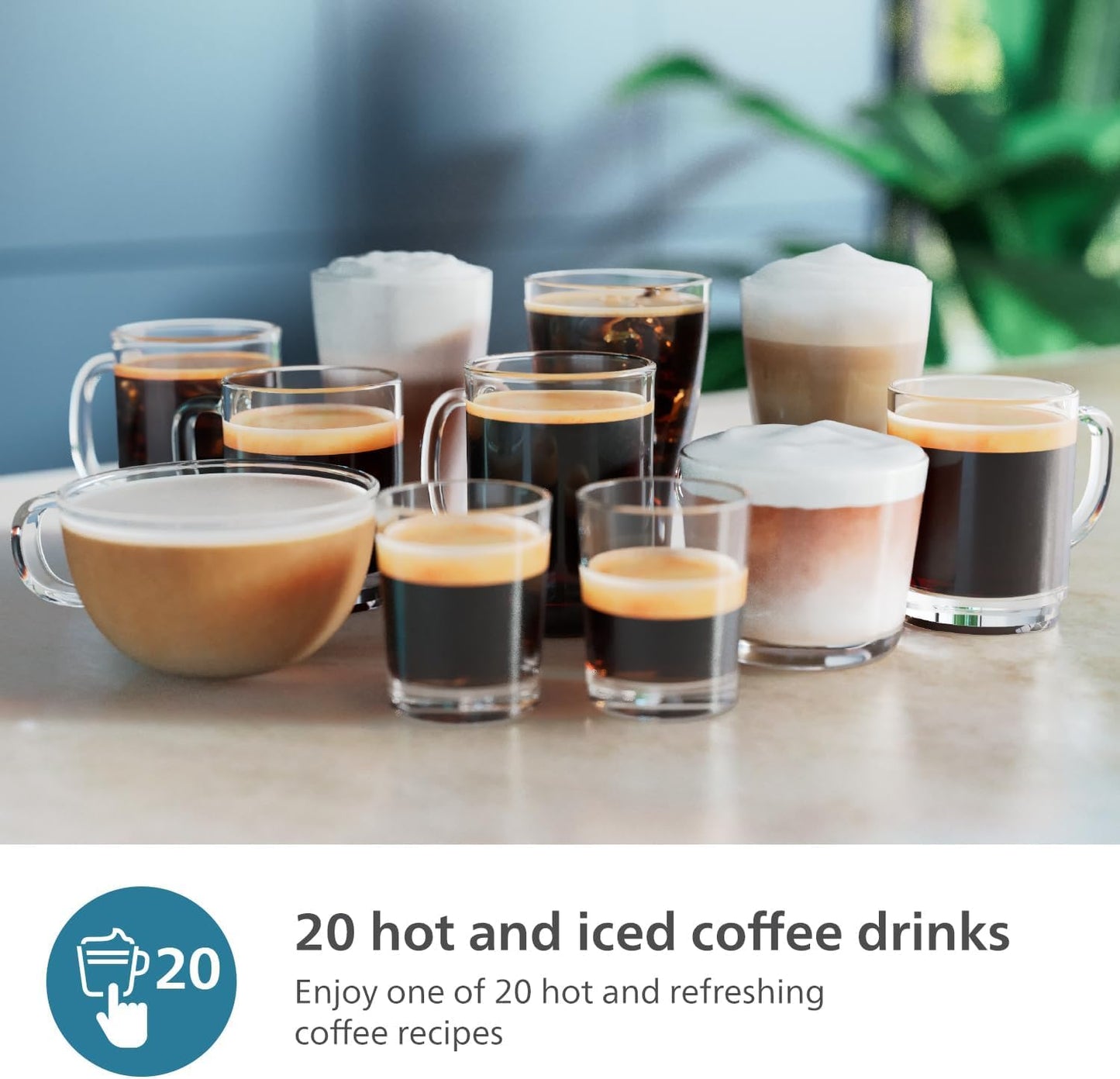 Philips 5500 Series Fully Automatic Espresso Machine, LatteGo Milk System, Integrated Grinder, 20 Hot & Iced Coffee Pre-Sets, SilentBrew, 15-Bar, Black Chrome (EP5544/94) (Renewed)