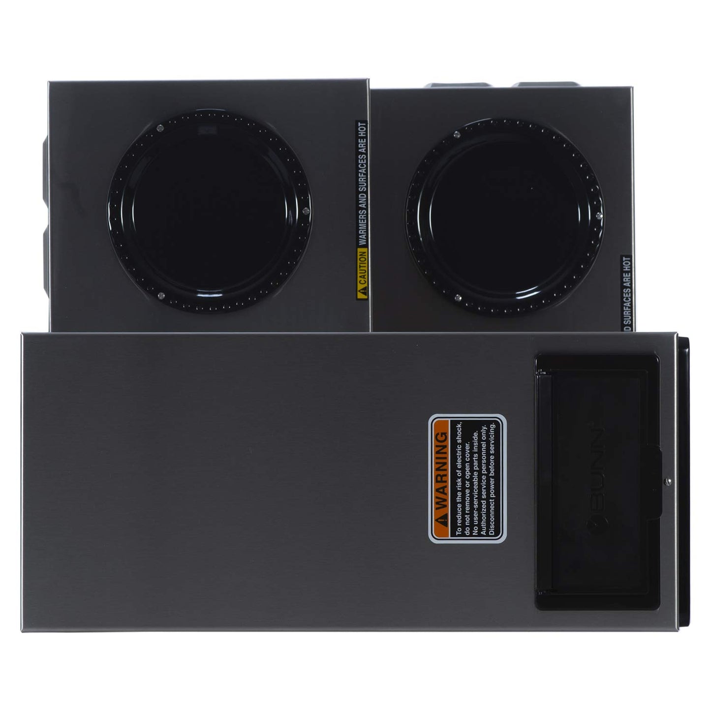 BUNN VP17-3, 12-Cup Low Profile Pourover Commercial Coffee Maker, 3 Lower Warmers, 13300.0003,Silver