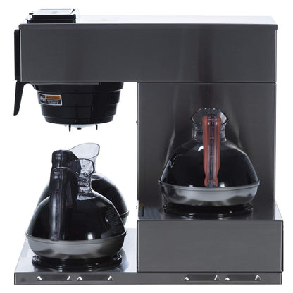 BUNN VP17-3, 12-Cup Low Profile Pourover Commercial Coffee Maker, 3 Lower Warmers, 13300.0003,Silver