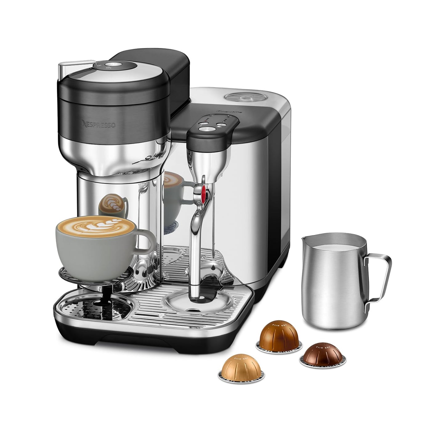 Nespresso Vertuo Creatista Coffee and Espresso Maker by Breville, Brushed Stainless Steel