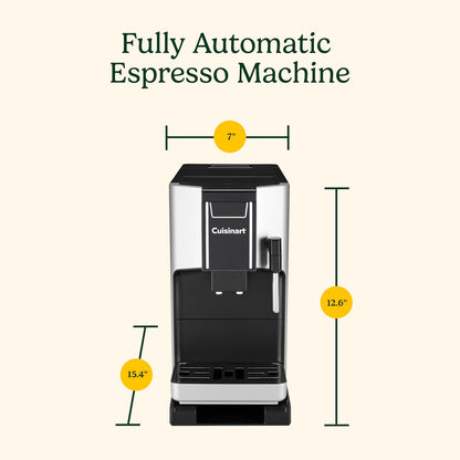 Cuisinart Espresso Bar Fully Automatic Espresso Machine, Makes Hot or Cold Cafe-Quality Cappuccino, Lattes, Americanos and Cold Extracted Espresso, Steam/Frothing Wand for Milk-Based Drinks, EM-550