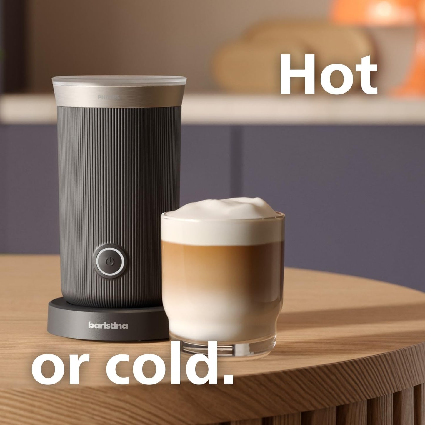 Philips Baristina Espresso Machine+Milk Frother Bundle. Real espresso. Compact coffee machine,portafilter, grinder, Cafe Crema. Dairy & Non-Dairy Milk foam. Hot & Cold. Easy Clean. White (BAR303/00)