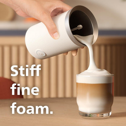 Philips Baristina Espresso Machine+Milk Frother Bundle. Real espresso. Compact coffee machine,portafilter, grinder, Cafe Crema. Dairy & Non-Dairy Milk foam. Hot & Cold. Easy Clean. White (BAR303/00)