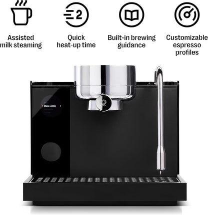 Fellow Espresso Series 1 Home Espresso Machine – 58mm Portafilter, 2 Minute Heat Up, Pressure Profiling, Precise Temperature Control, Assisted Milk Steaming, Built-In Guidance, Matte Black