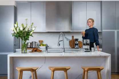 Breville Bambino Plus Espresso Machine BES500BSS, Brushed Stainless Steel, 64 oz Water Tank