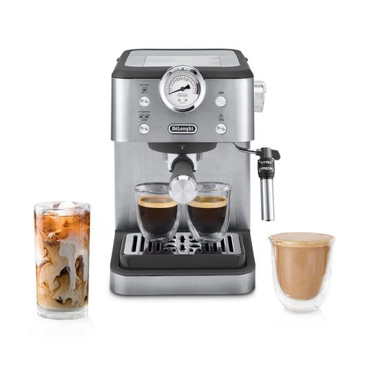 De'Longhi Dedica Maestro Plus Espresso Machine, Automatic Steam Wand, 3 Coffee Temp & Milk Foam Settings, 54oz Removable Tank, Easy-to-Clean Dishwasher-Safe Parts, Compact Stainless Steel Design