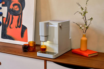 Terra Kaffe Demi Compact Fully Automatic Espresso Machine - Roaster-Approved Espresso Settings - Barista-Level Quality with Built-In Grinder - Coffee Machine - Slate