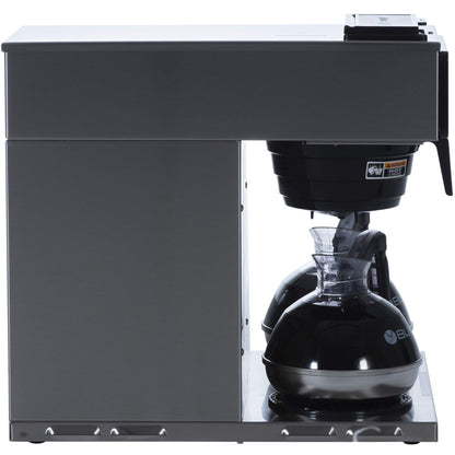 BUNN VP17-3, 12-Cup Low Profile Pourover Commercial Coffee Maker, 3 Lower Warmers, 13300.0003,Silver