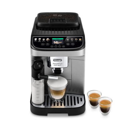 De'Longhi Magnifica Evo Automatic Espresso & Coffee Machine with Auto Milk Frother, Built-in Grinder & Auto-Clean Function - For Latte, Cappuccino, Americano, Iced Coffee, ECAM29084SB , Silver