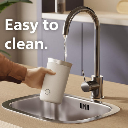 Philips Baristina Espresso Machine+Milk Frother Bundle. Real espresso. Compact coffee machine,portafilter, grinder, Cafe Crema. Dairy & Non-Dairy Milk foam. Hot & Cold. Easy Clean. White (BAR303/00)