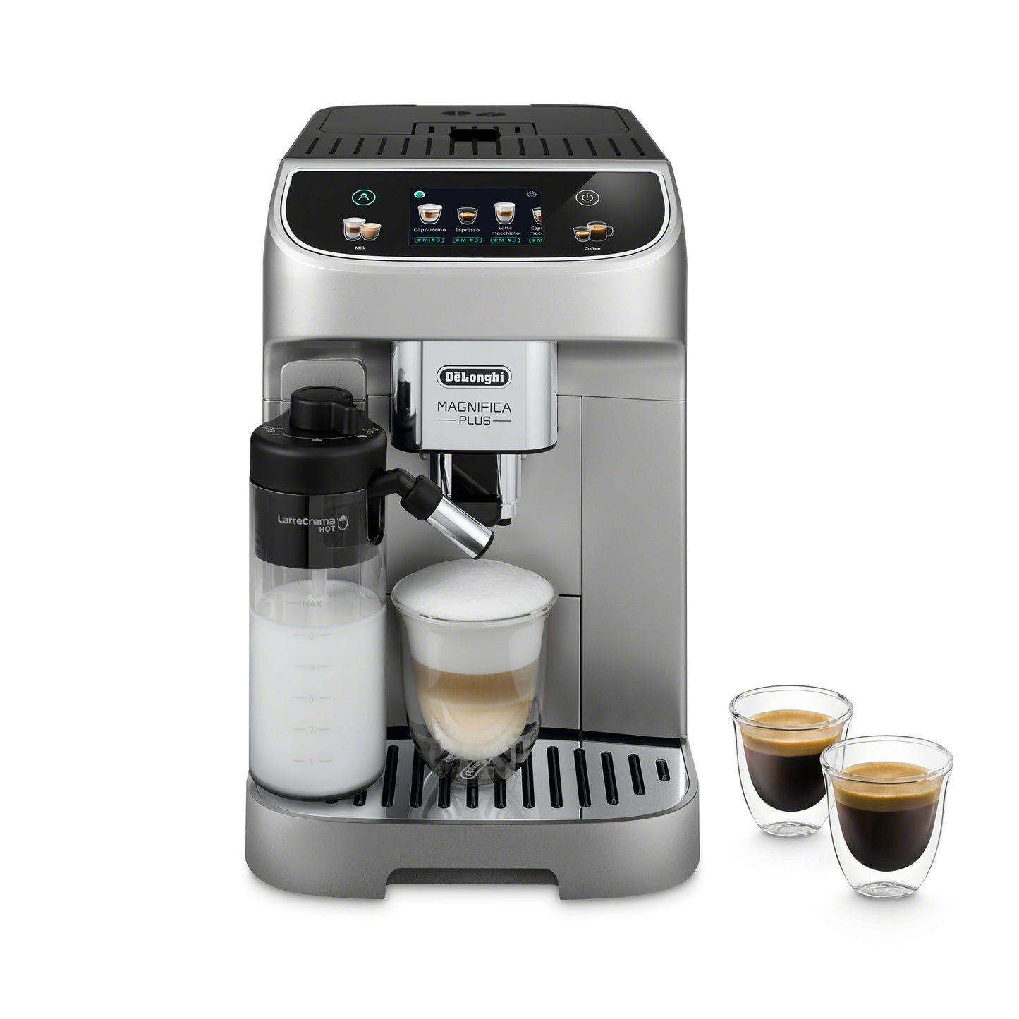 De'Longhi Magnifica Evo Automatic Espresso & Coffee Machine with Auto Milk Frother, Built-in Grinder & Auto-Clean Function - For Latte, Cappuccino, Americano, Iced Coffee, ECAM29084SB , Silver