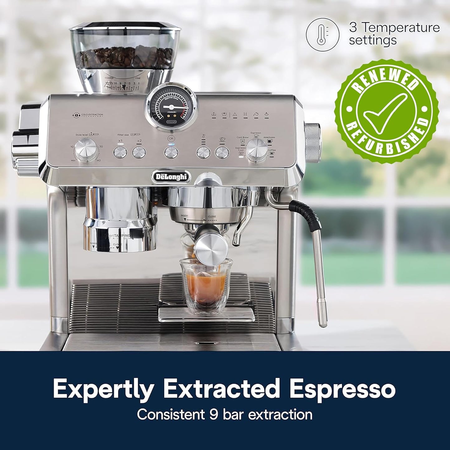 De'Longhi La Specialista Opera Espresso Machine with Cold Brew, EC9555M (Renewed)