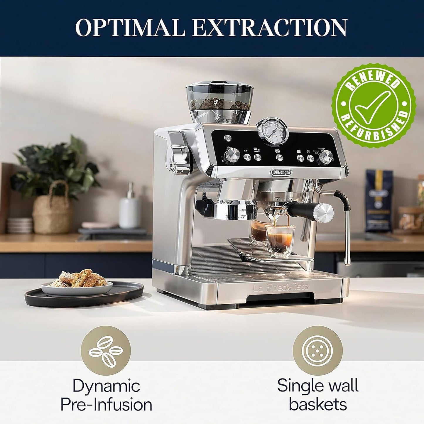 De'Longhi La Specialista Prestigio Espresso Machine, EC9355M (Renewed)