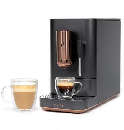 Cafe Affetto Automatic Espresso Machine & Milk Frother with Built In & Adjustable Espresso Bean Grinder, One-Touch Brew in 90 Seconds, Wifi & Smart Connected, Removable 1.2L Water Tank, Matte White