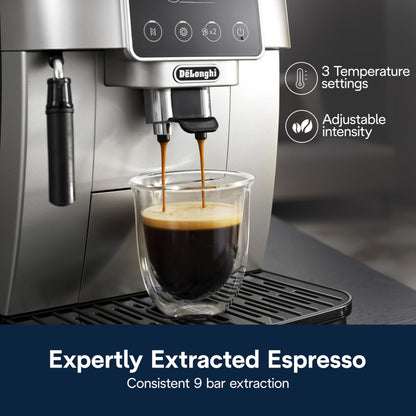 De'Longhi Magnifica Evo Automatic Espresso & Coffee Machine with Manual Milk Frother, Built-in Grinder & Auto-Clean Function - For Latte, Cappuccino, Americano, Iced Coffee, ECAM29043SB