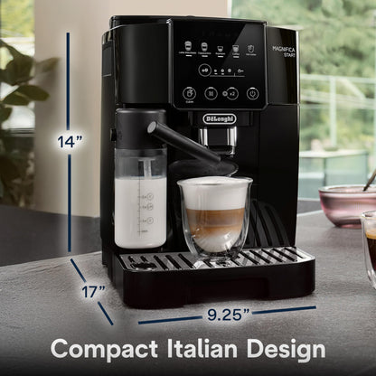 De'Longhi Magnifica Evo Automatic Espresso & Coffee Machine with Auto Milk Frother, Built-in Grinder & Auto-Clean Function - For Latte, Cappuccino, Americano, Iced Coffee, ECAM29084SB , Silver