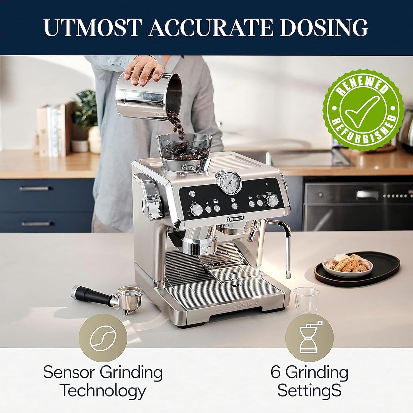 De'Longhi La Specialista Prestigio Espresso Machine, EC9355M (Renewed)