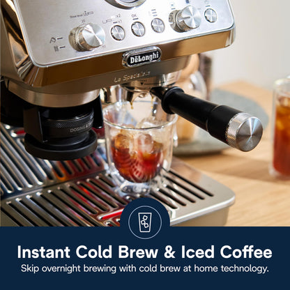 De'Longhi La Specialista Arte Evo Espresso Machine - Compact Cold Brew Coffee Maker with Grinder, Milk Steam Wand/Frother & Tamping Tools - Home Barista Kit for Lattes, Cappuccinos, Iced Coffee